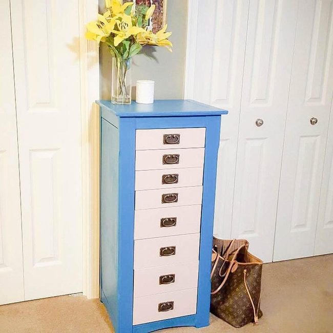 Two-Tone Jewelry Armoire Statement