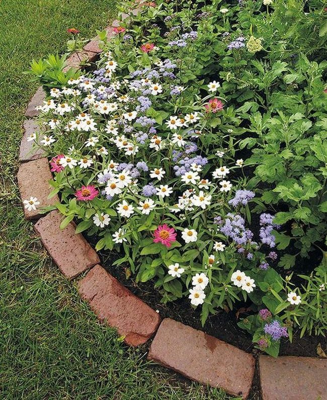 Earthy Brick Garden Borders