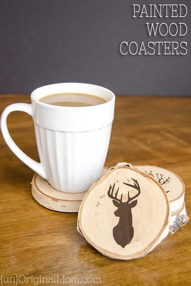 Hand-Painted Wood Coasters