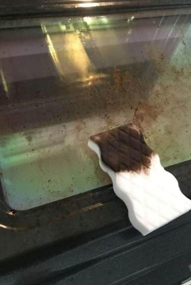 Sparkling Glass Oven Door Restored