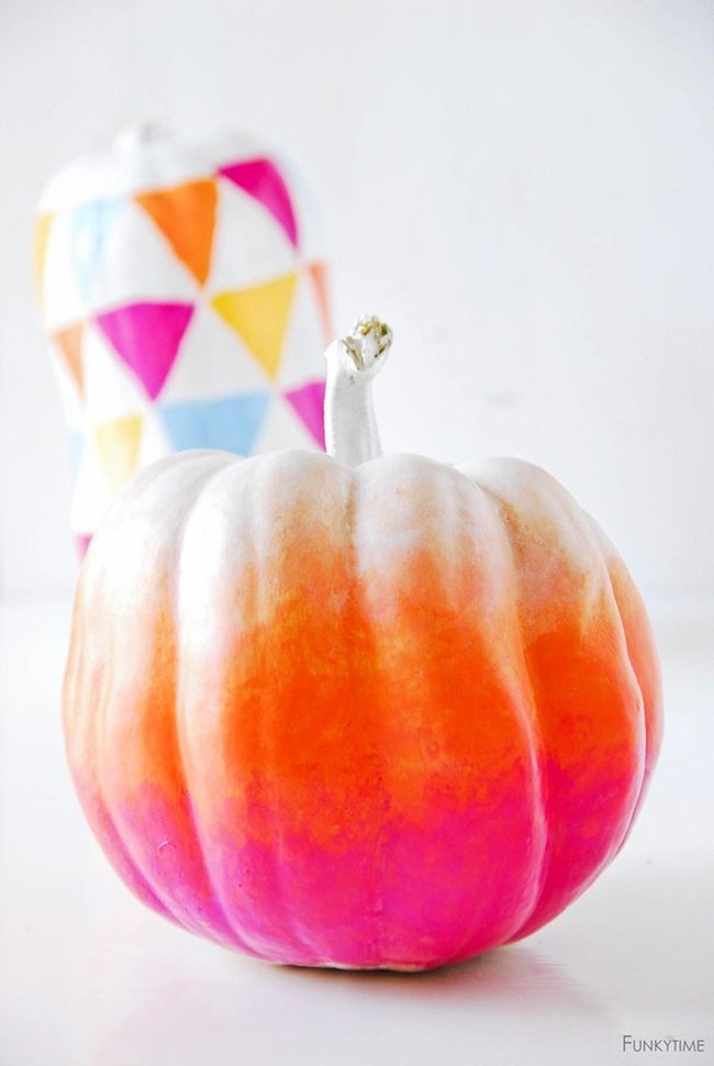 Geometric Pumpkins Pop Bright