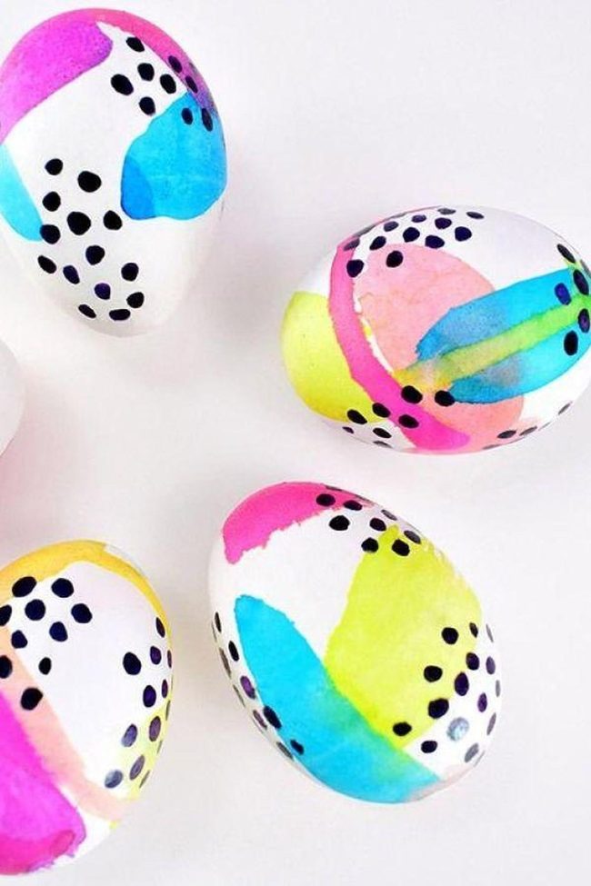 Neon Dotted Pastel Eggs