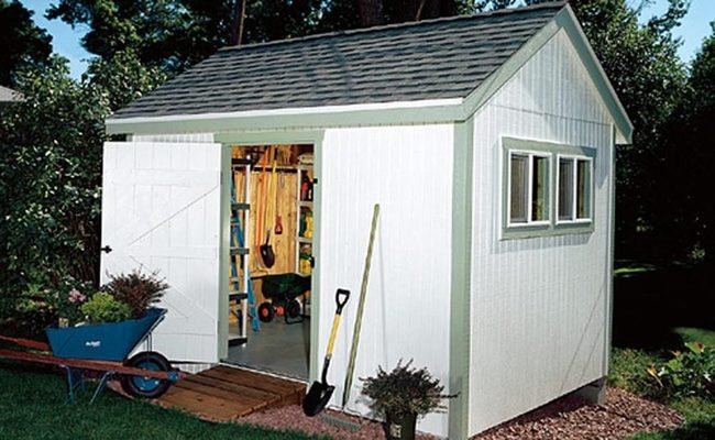 Dark Roof White Walls Storage