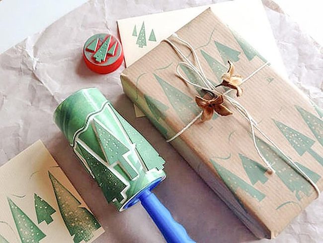 Custom Stamped Gift Wrap