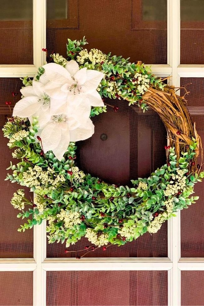 Heart-Shaped Handmade Wreath In Green