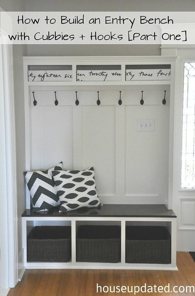 Organized Entryway Bench System