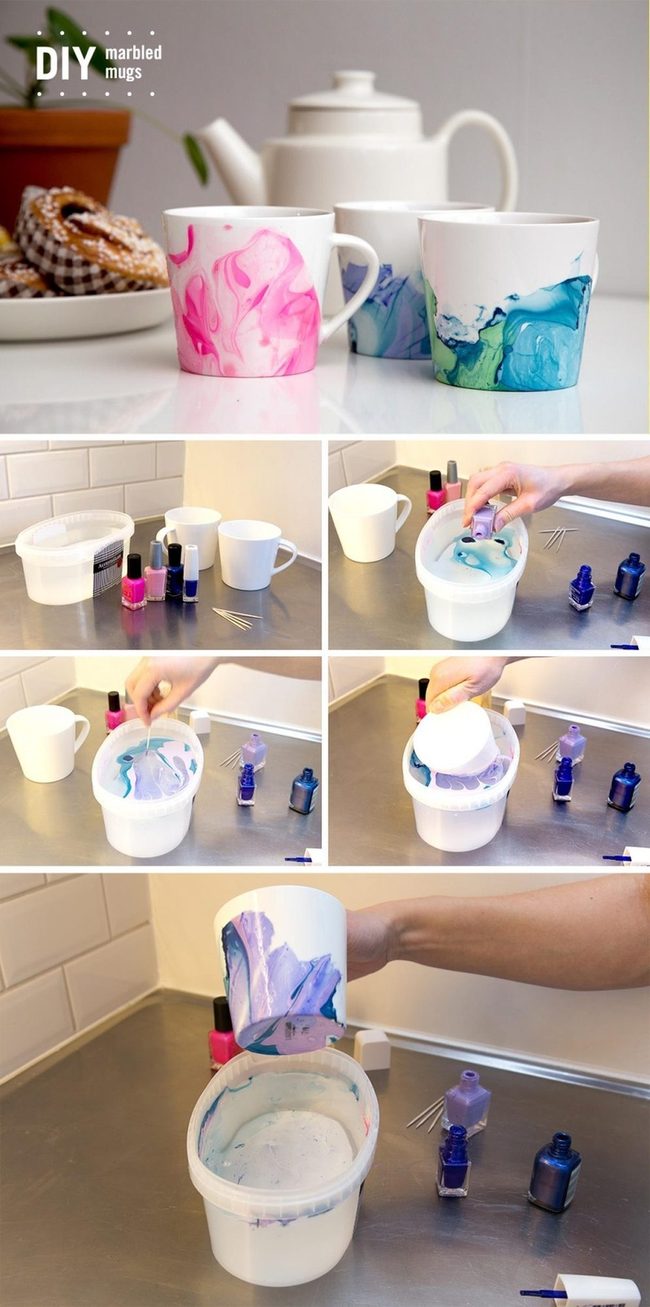 Nail Polish Swirled Ceramics