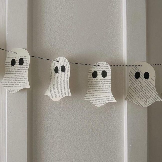 Crinkled Paper Ghosts Black Eyes