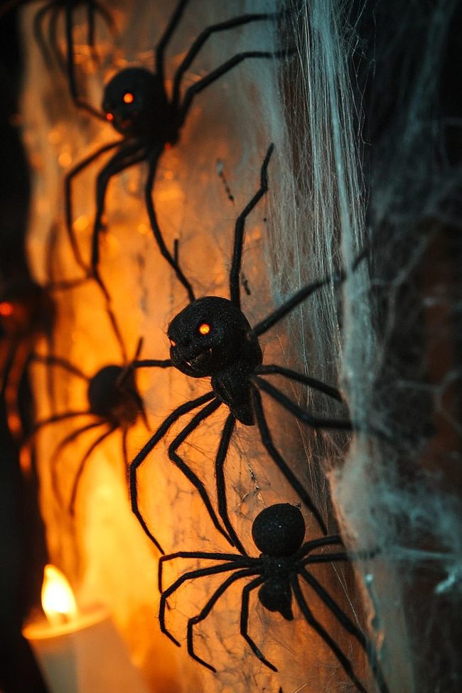 Black Plastic Spiders Everywhere
