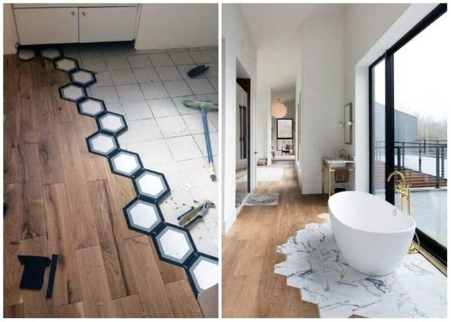 Tile And Wood Floor Transition