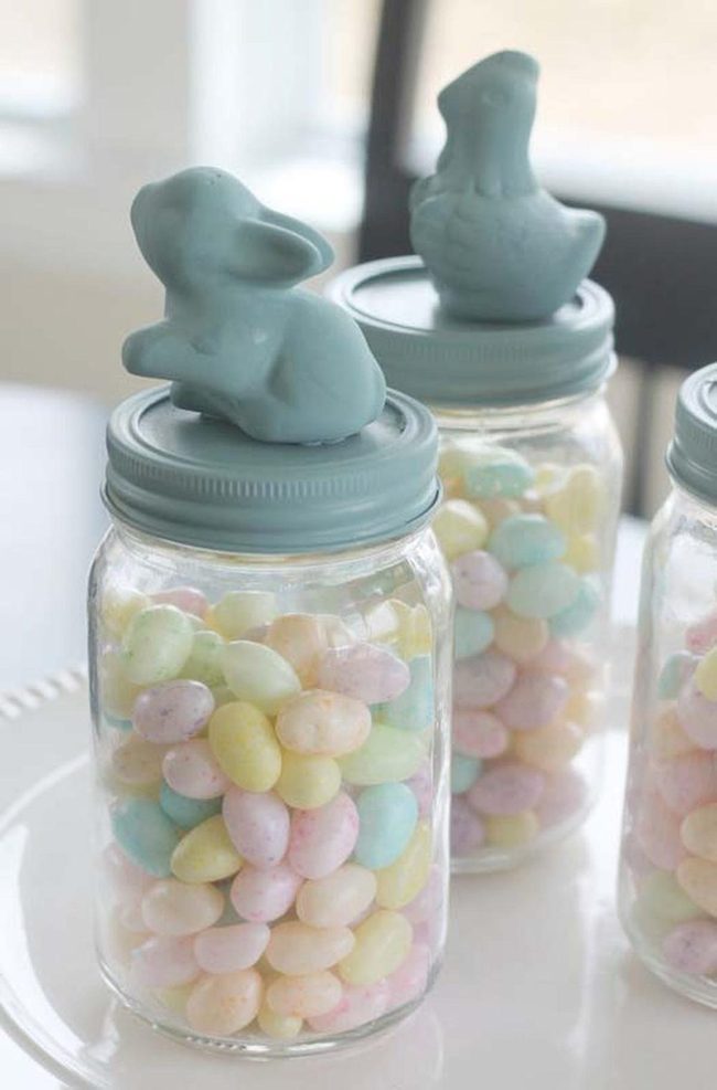 Bunny Topped Mason Jar Holders