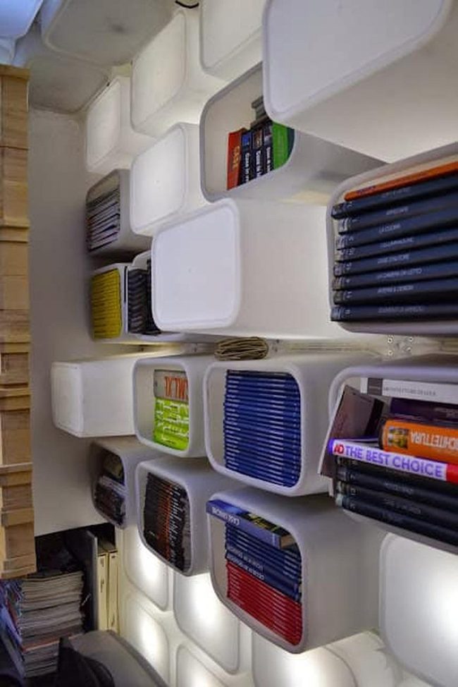 Glowing Trofast Boxes Wall Display