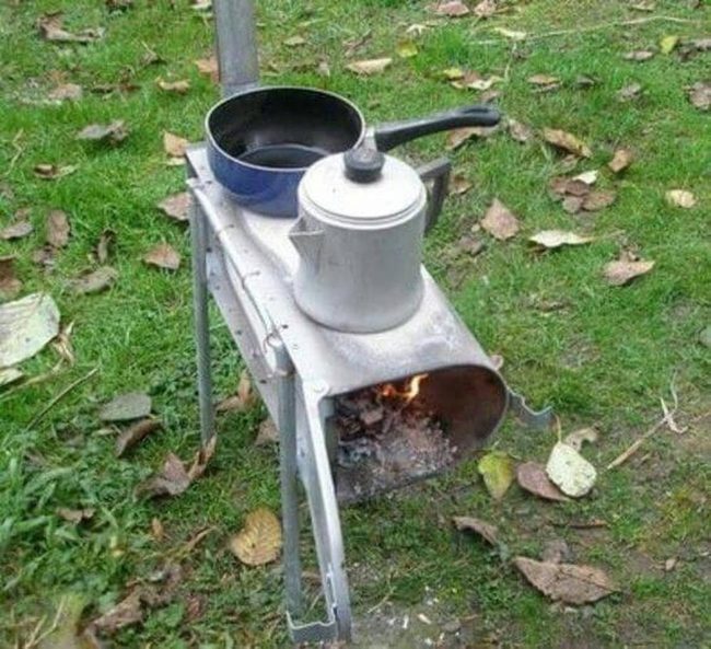 Weathered Steel Outdoor Cooking Compact