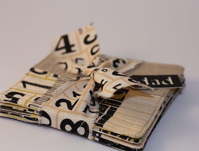 Black Beige Number Fabric Bundle