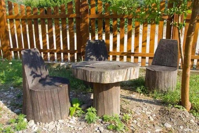 Solid Wood Stump Furniture