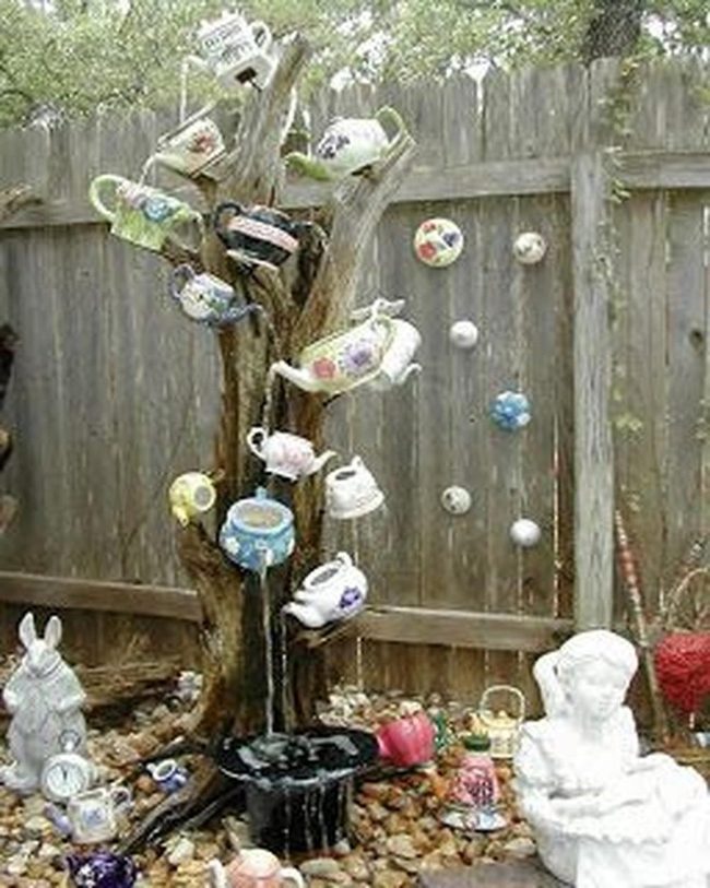 Teapot Waterfall Garden Sculpture
