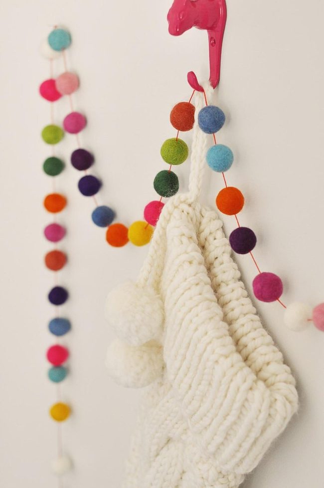 Colorful Balls Pink Hooks Fluffy