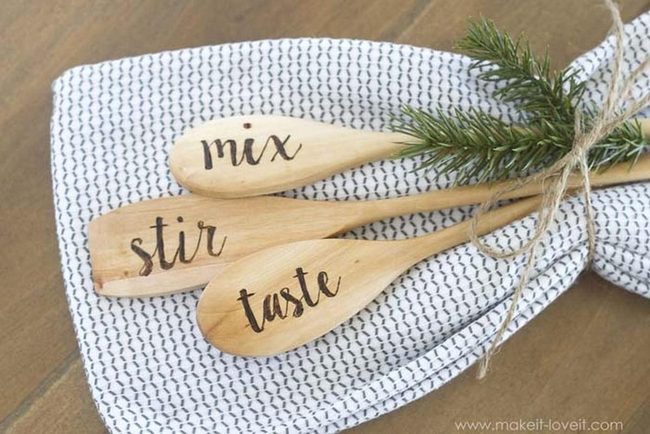Personalized Wood Kitchen Spoons