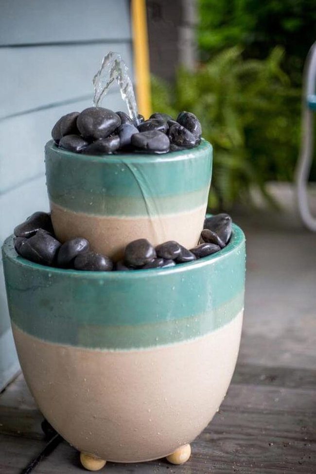 Stacked Stone Water Feature
