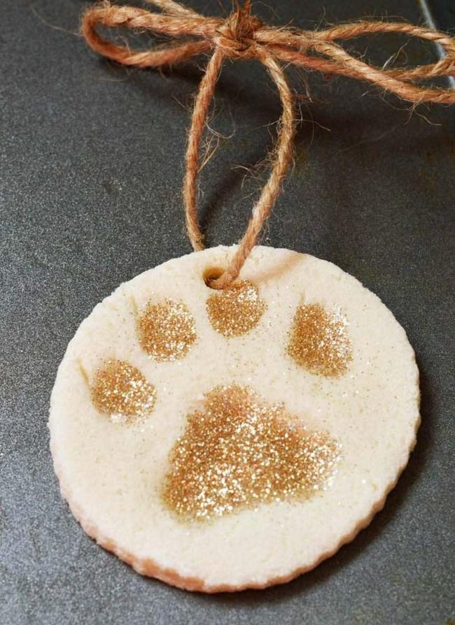 Pet Paw Print Salt Dough Keepsake