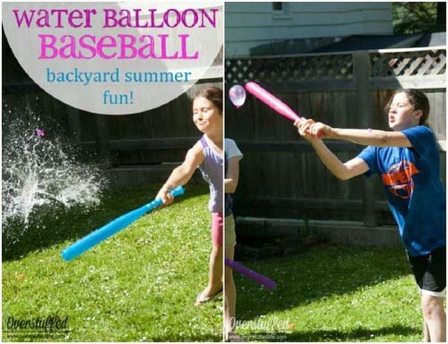 Water Balloon Baseball Splash