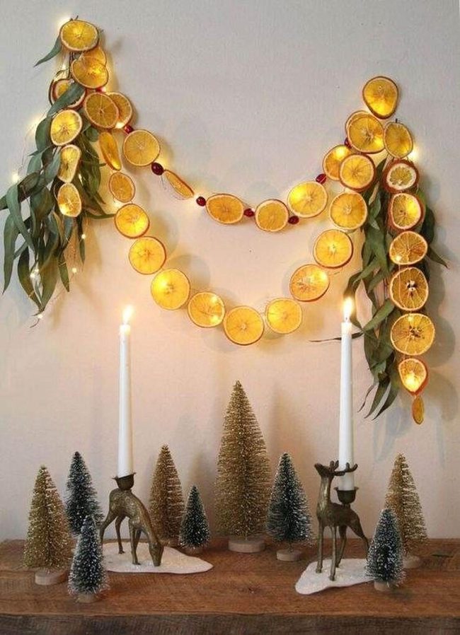 Dried Citrus Garland With Cinnamon