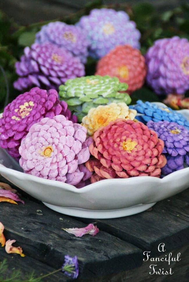 Pastel Pinecones In Sunny Yellow