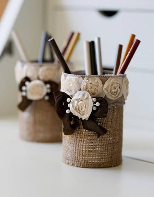Silver Shimmer Through Burlap