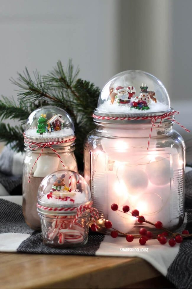 Fairy Lights Layered Mason Jars