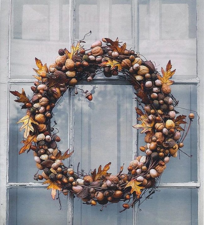 Autumn Leaves Orange Wreath