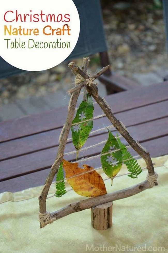 Wooden Branches With Hanging Snowflakes