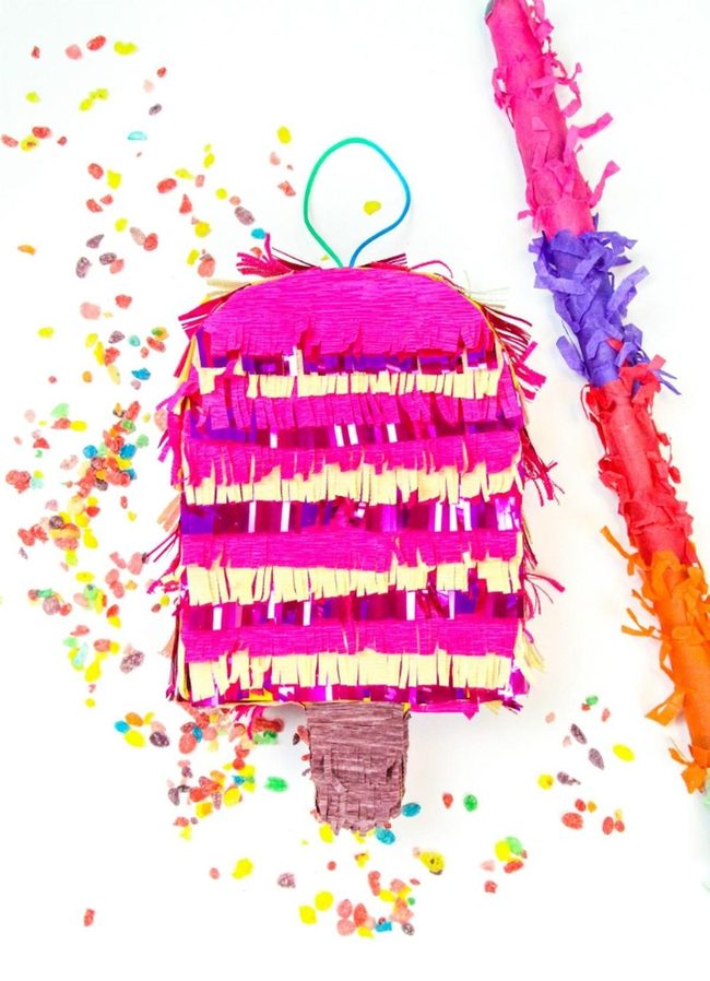 Candy Striped Paper Piñatas