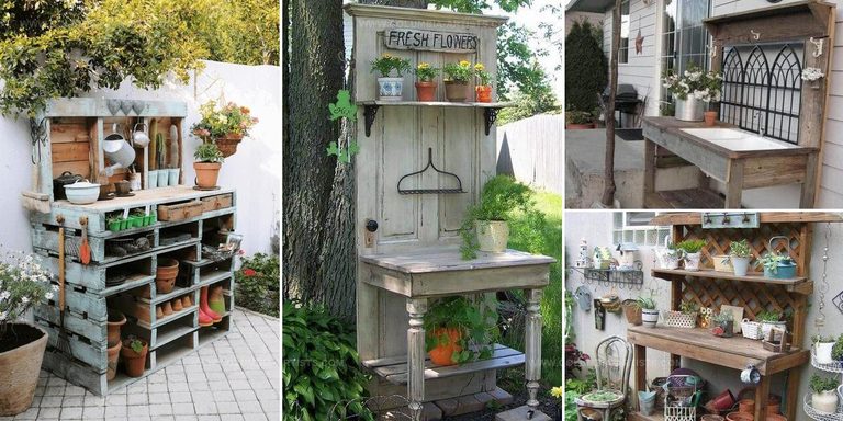 3740392 DIY Backyard Potting Bench Ideas