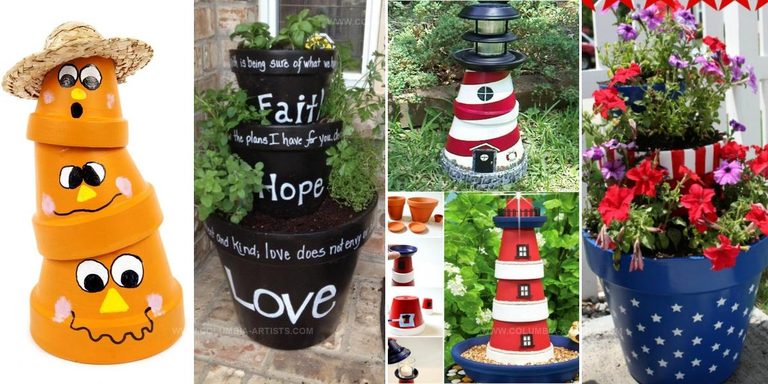 2213724 DIY Stacked Pot Ideas