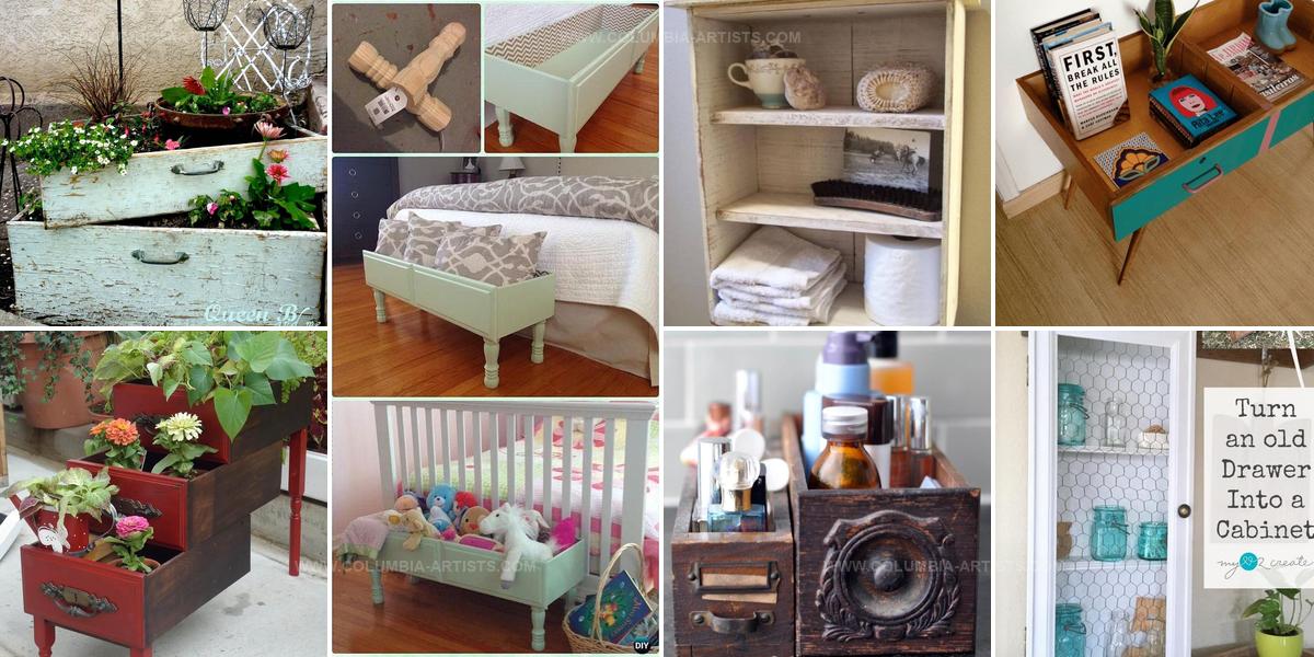 3127098 Recycled Old Drawer Decor Ideas