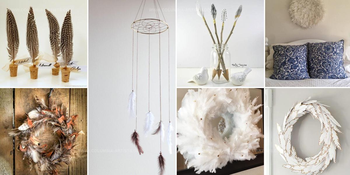 6984201 Whimsical DIY Feather Crafts For Home Decor