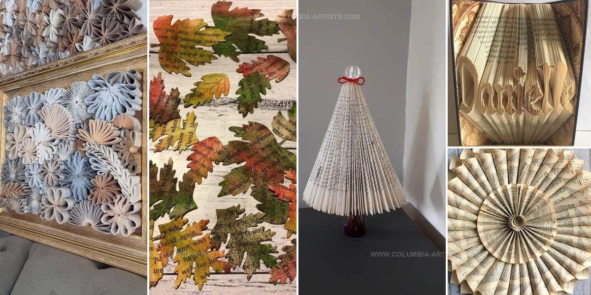 4970930 Gorgeous Book Page Crafts Ideas