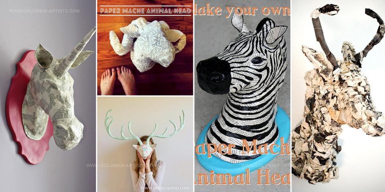 3341283 DIY Paper Mache Animal Heads