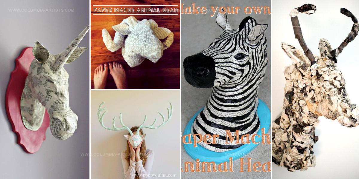 3341283 DIY Paper Mache Animal Heads