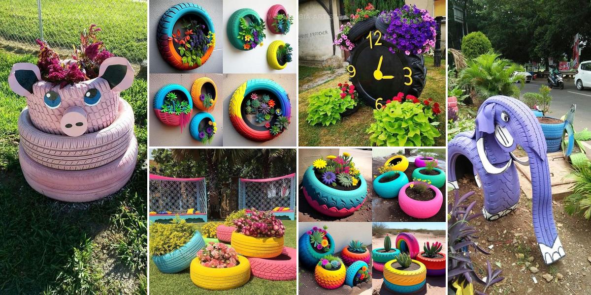 9312014 DIY Tire Flower Planter Ideas