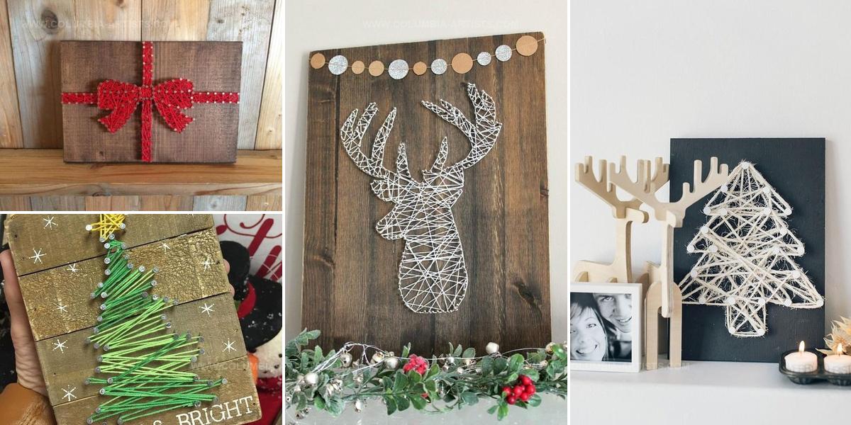 8381231 Winter And Christmas String Art Ideas