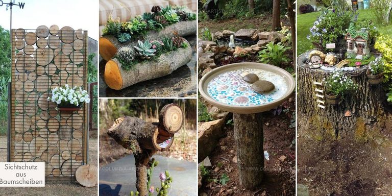 9557944 DIY Old Log Garden Ideas