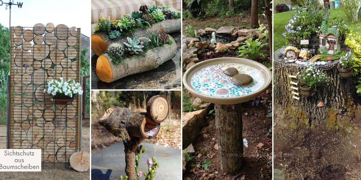 9557944 DIY Old Log Garden Ideas