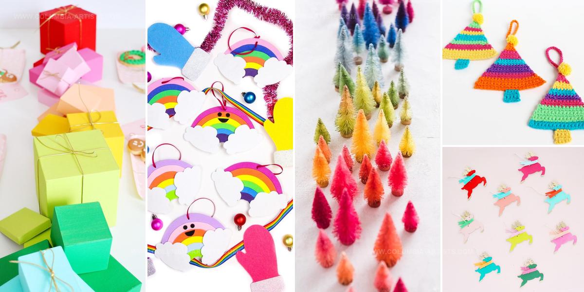 2136018 DIY Rainbow Christmas Decorations