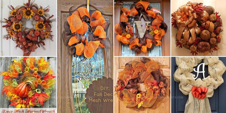 6451068 Easy DIY Fall Deco Mesh Wreaths