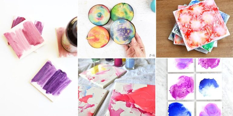 2987785 DIY Watercolor Coaster Ideas