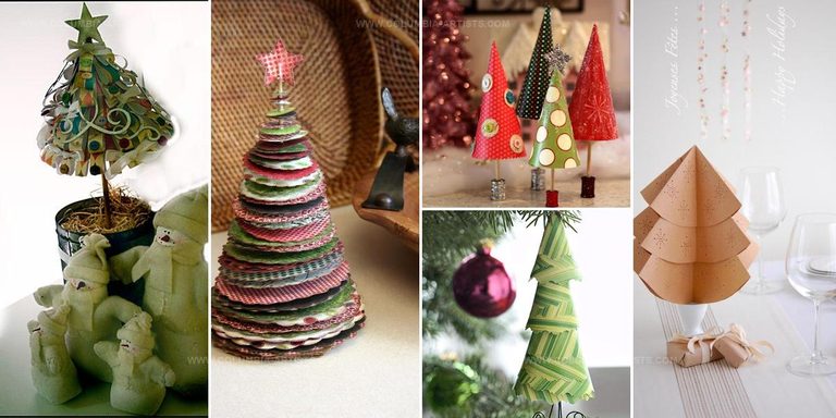 3508182 DIY Paper Tabletop Christmas Trees