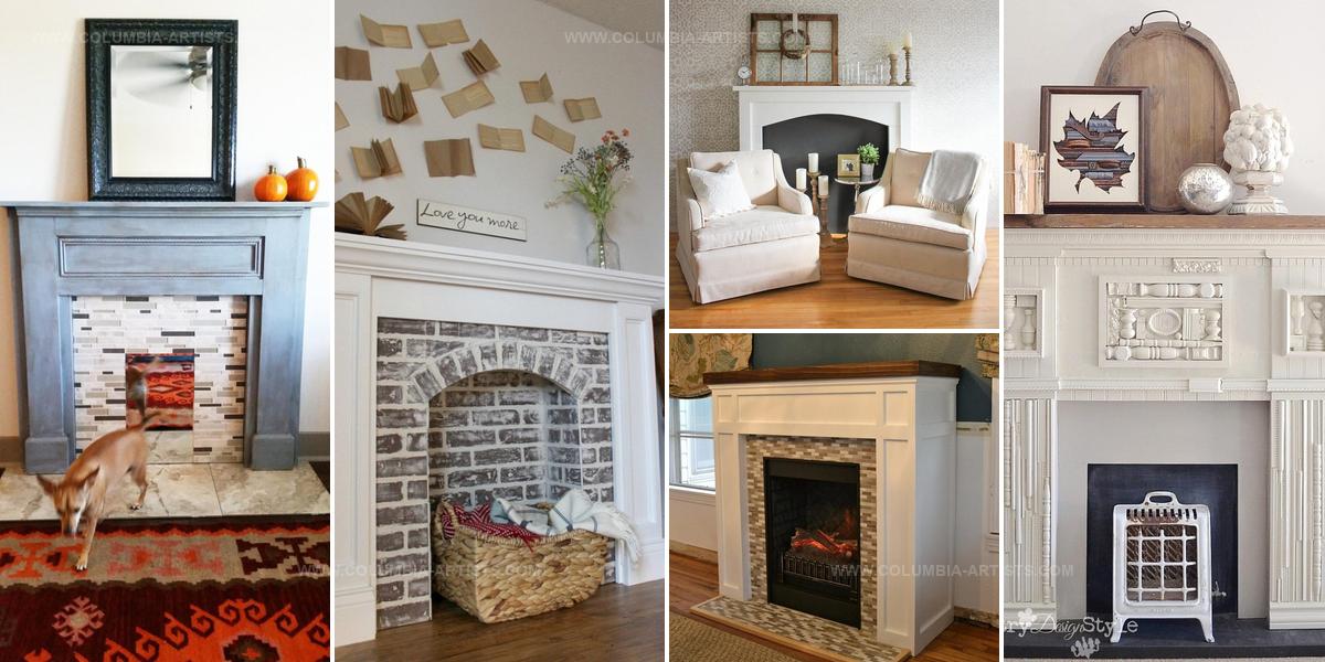 1754384 Faux Fireplace And Mantel DIY Ideas
