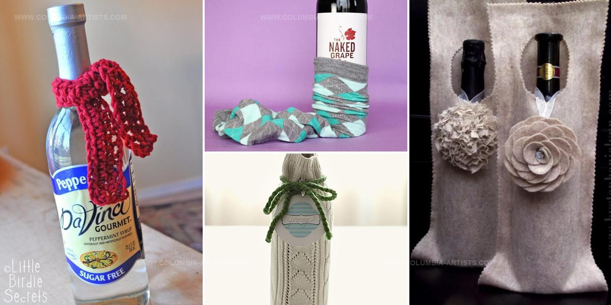 4284821 DIY Wine Bottle Gift Wrap Ideas