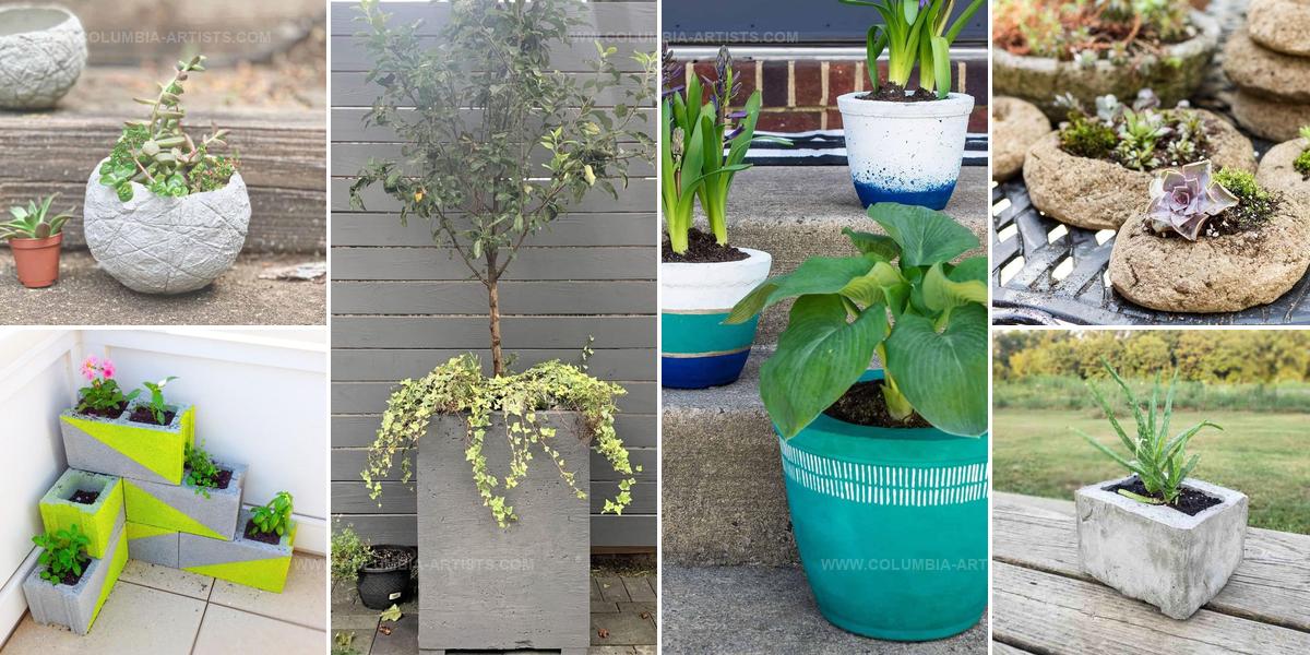 4176063 DIY Concrete Outdoor Planters